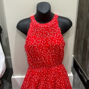 Monteau Los Angeles Red Bird Dress